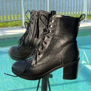 Kenneth Cole Reaction Black Lace Up Boots